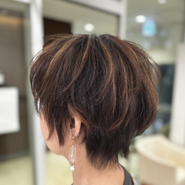 レイヤーショート×ハイライトカラー