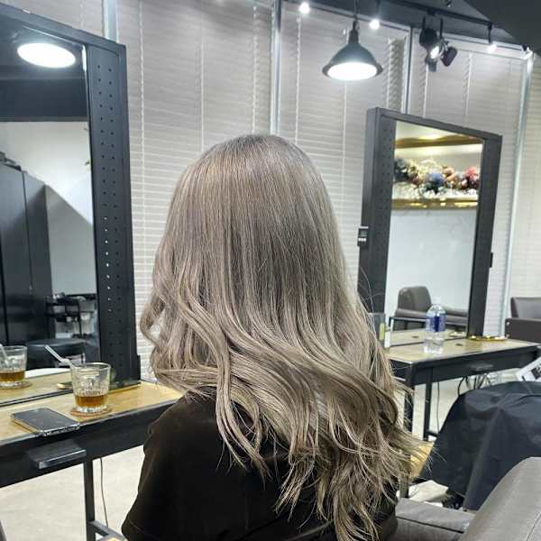 フルバング レッドブラウン 似合わせカット カルマパーマ