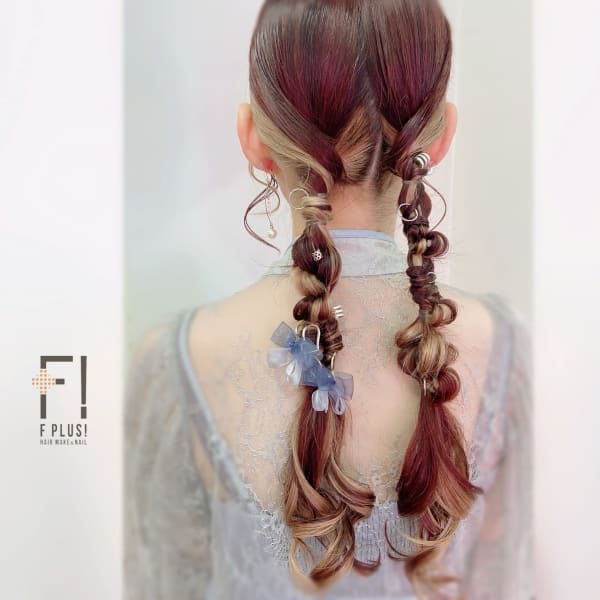 hairmake&nail F PLUS!×ツインあみおろし
