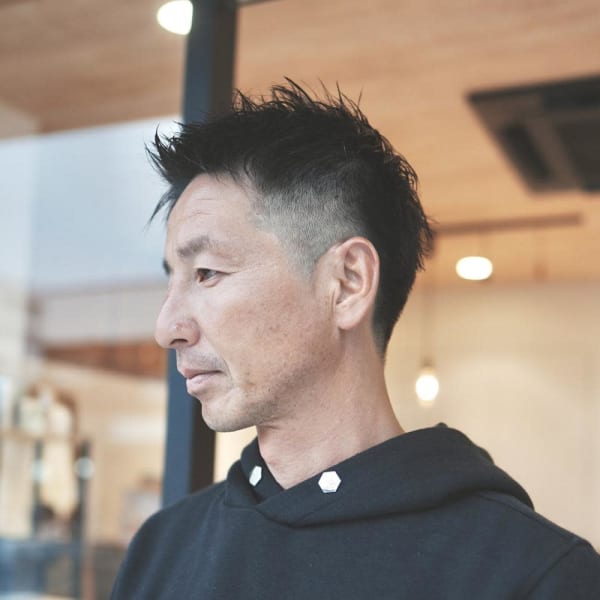 メンズカット刈り上げフェードソフモヒ