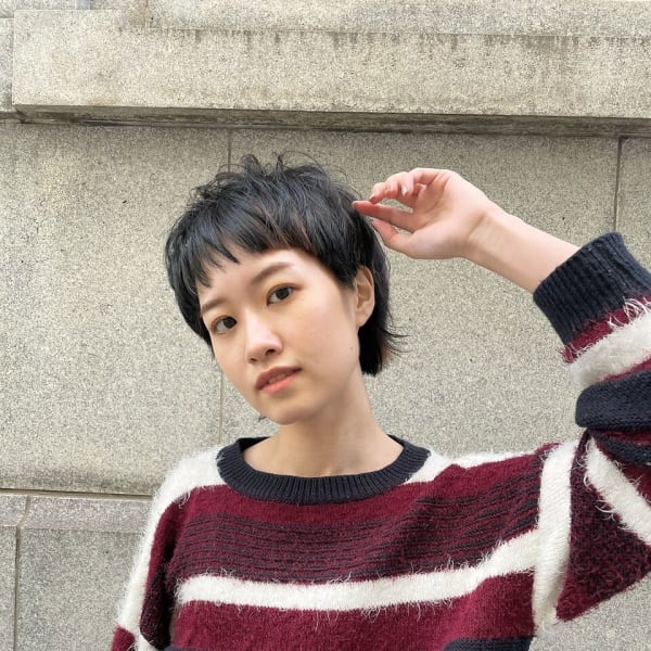 ウルフパーマ×ショートバング/銀座/有楽町30代40代50代