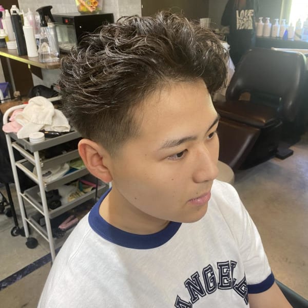 外国人風かき上げスタイル