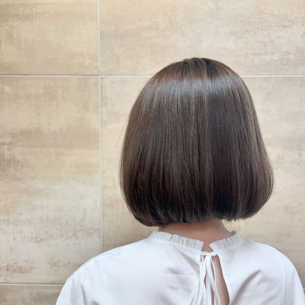 ボブ×白髪染めでも透明感カラー|tip・top池袋店