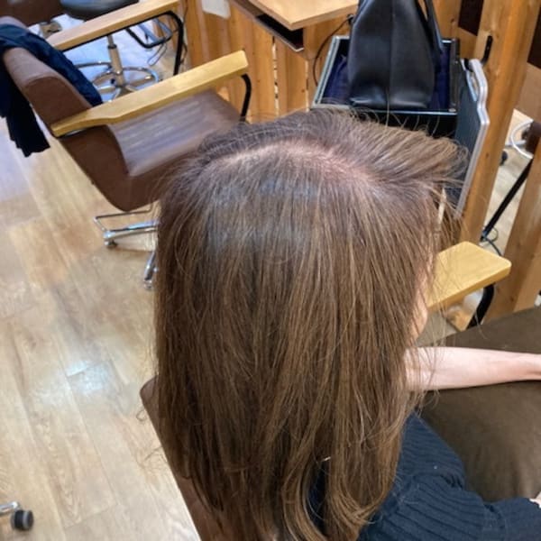 お客様髪質改善データ1292（白髪ぼかしカラー）