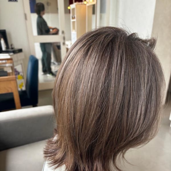 白髪ぼかし/白髪ぼかしハイライト/40代/50代