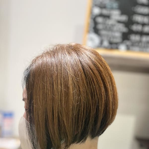 前下がり ツーブロック ローライト