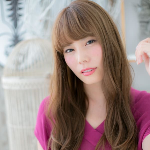 大人かわいい韓国風小顔抜け感エアリーロング レイヤーロング|mod's hair【モッズヘア】越谷/越谷西口店