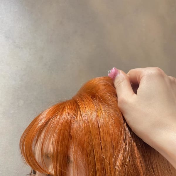 オレンジカラー/暖色カラー/ハイトーンカラー/石川町美容室