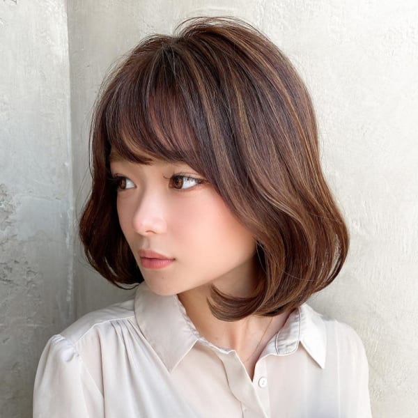 美髪/髪質改善/韓国/切りっぱなしボブ/フェイスレイヤー