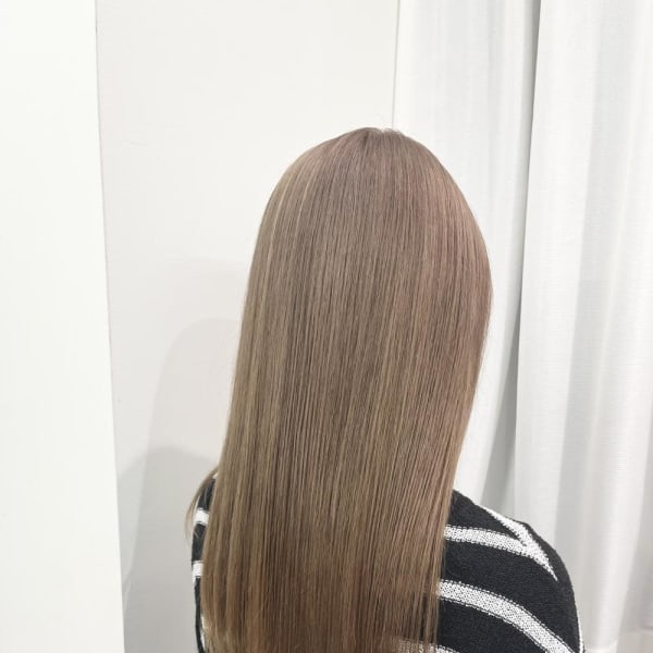 美髪/大人かわいい/こなれミディ/サンドベージュ