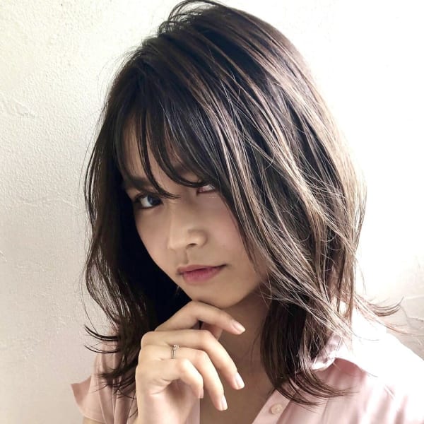 ナチュラル暗髪　ミディアムレイヤーStyle|Bunch Of Peace【バンチオブピース】