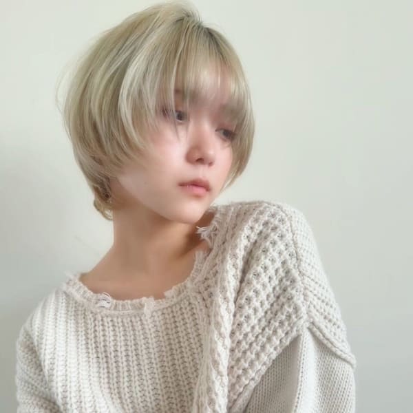 大人可愛い30代40代50代小顔◎マッシュショート|La Bless なんばスカイオ《髪質改善/ヘッドスパ/美髪》南海難波駅直結