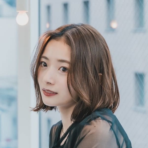 愛されミディくせ毛風カールココアベージュ20代30代40代|ba-boo by beauty:beast Academy 熊本店