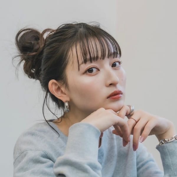 カジュアルヘアアレンジゆるふわヘアセットシースルーバング|beauty:beast 佐賀店