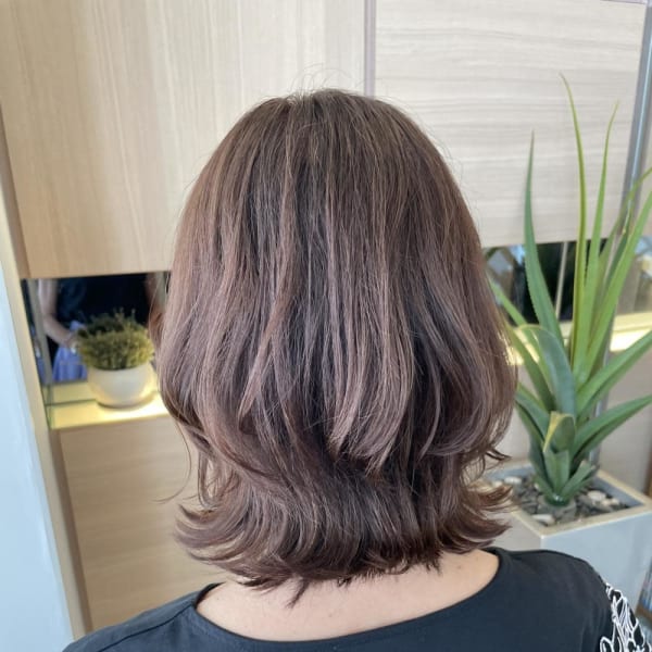 くびれヘア×ピンクブラウンカラー/Kurumi