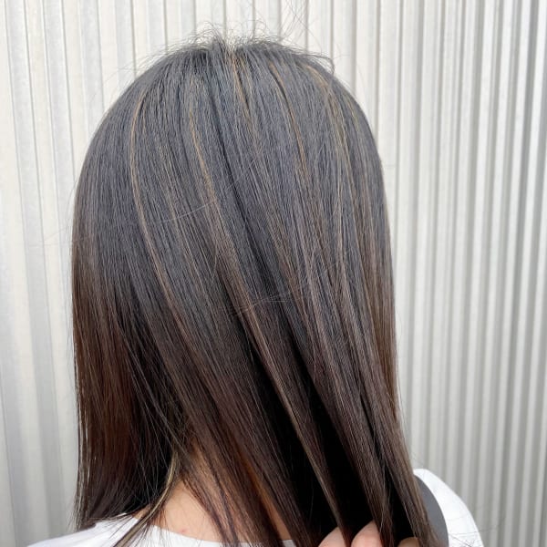 【ハイライト透明感カラー】高松　ハイライト　透明感　グレージ