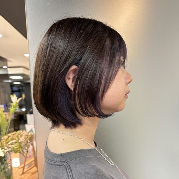 [aika]  耳かけてもかわいいボルドーカラー