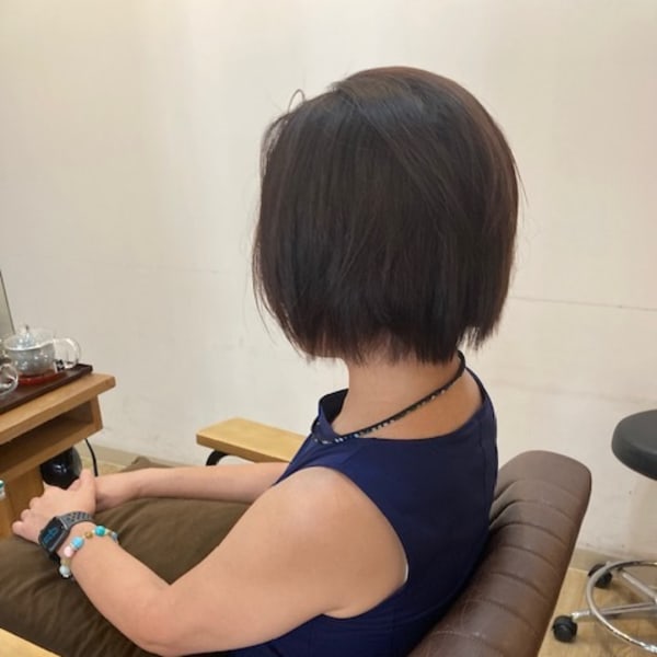 お客様髪質改善データ1318（縮毛矯正とラフカット）