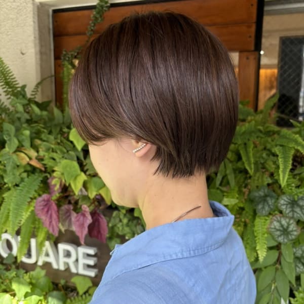 大人ショート ブラウンベージュ 30代40代