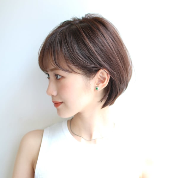 大人ショートボブ丸みショート