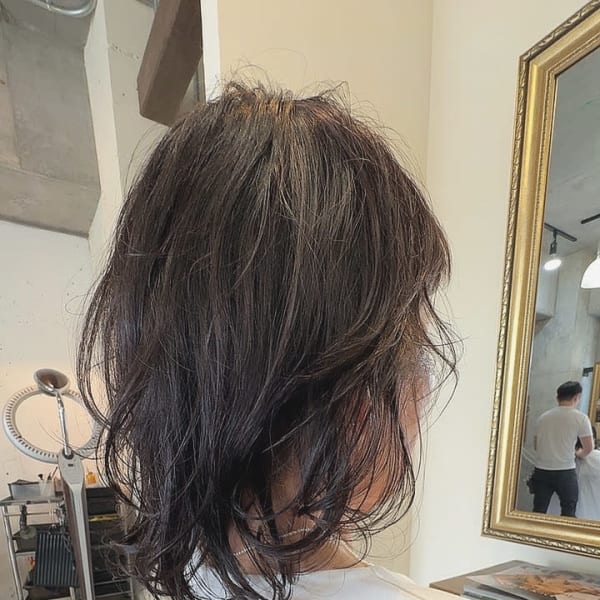 ミディアムパーマ風