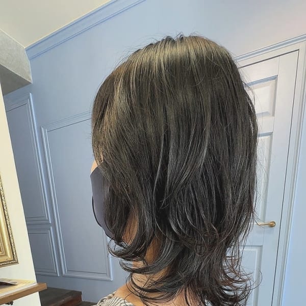 ミディアムパーマ風