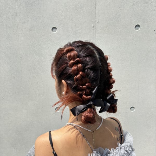 結婚式お呼ばれヘア/袴ヘアアレンジ/袴アレンジ/着付け