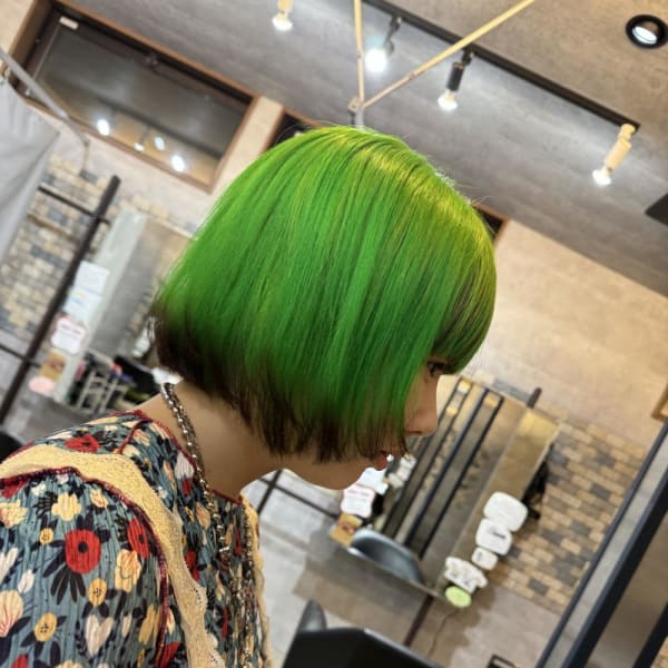 エンドカラー&ライムグリーン|BRaeVE hair design