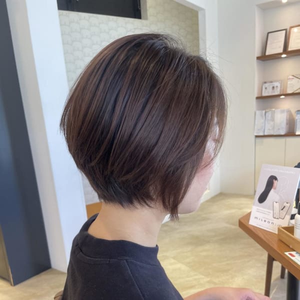 大人女性　丸みショートボブ☆小林