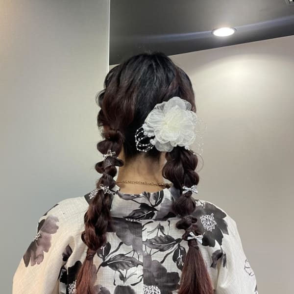 デザインカラー/レイヤーカット/ウェットヘア/オリーブ