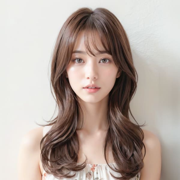 やわらかカールでつくるロングヘア