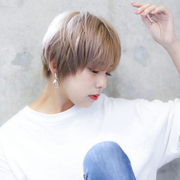 ハンサムショート　ハイトーン　