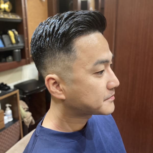 メンズショートベリーショートフェードクロップボウズアイロン