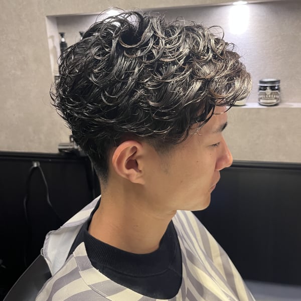 メンズショートベリーショートフェードクロップボウズアイロン