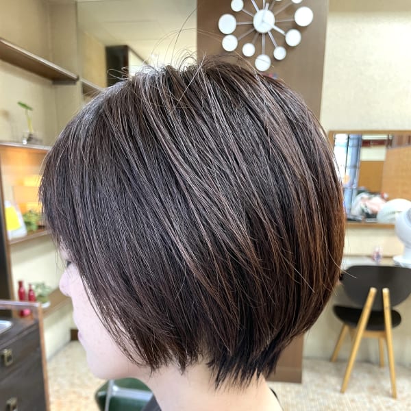 丸みショートボブ|tip・top つつじヶ丘店