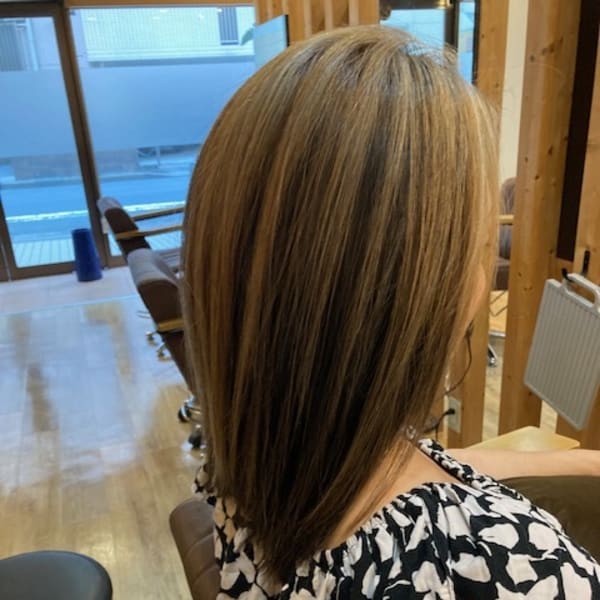 お客様髪質改善データ1353（白髪ぼかしカラー）