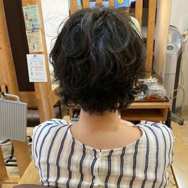 お客様髪質改善データ1354(ふわくしゅパーマ)
