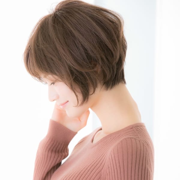 【monaco】30代丸顔さんに似合わせる丸みショートヘア