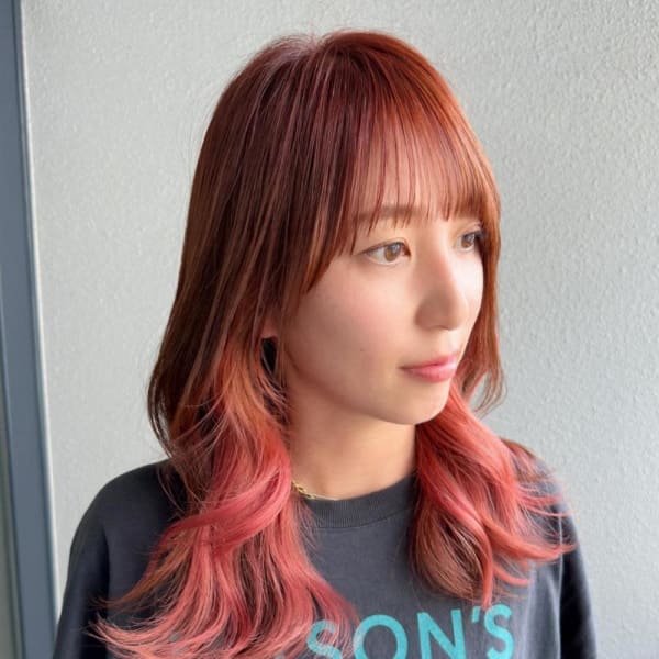 ブラッドオレンジ-インナーカラー-インナーカラーオレンジ