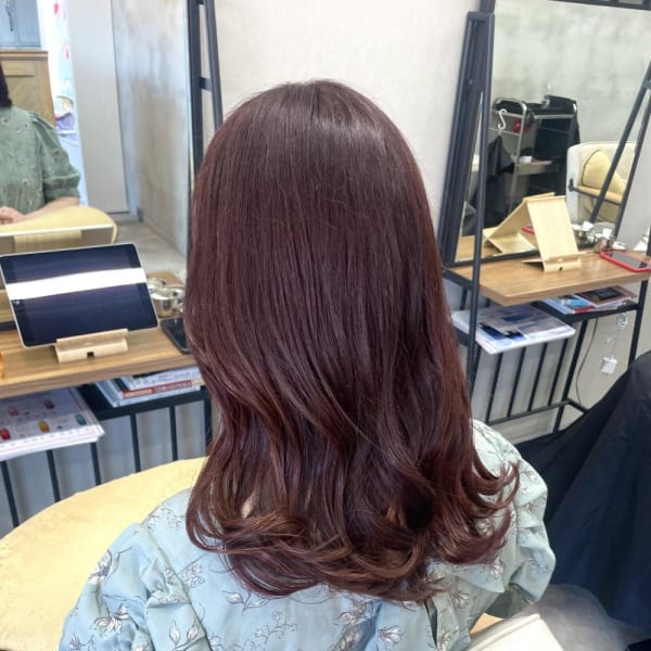 大人可愛い/ボルドーカラー/カシスカラー