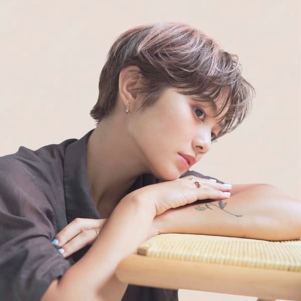 新宿/新宿美容室/ボブ／ショート/カットカラー／縮毛矯正