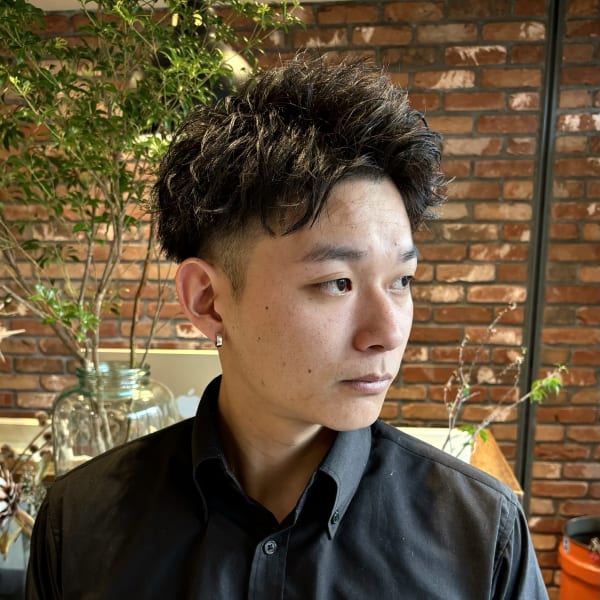 アップバングショートスタイル