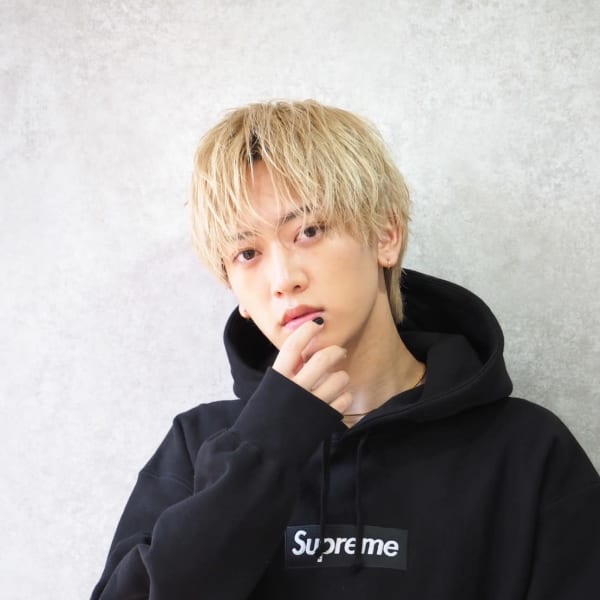 メンズセンターパート