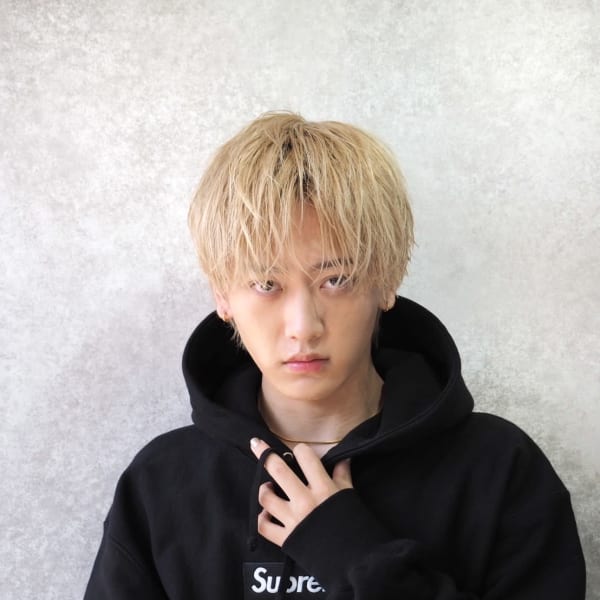 メンズセンターパート