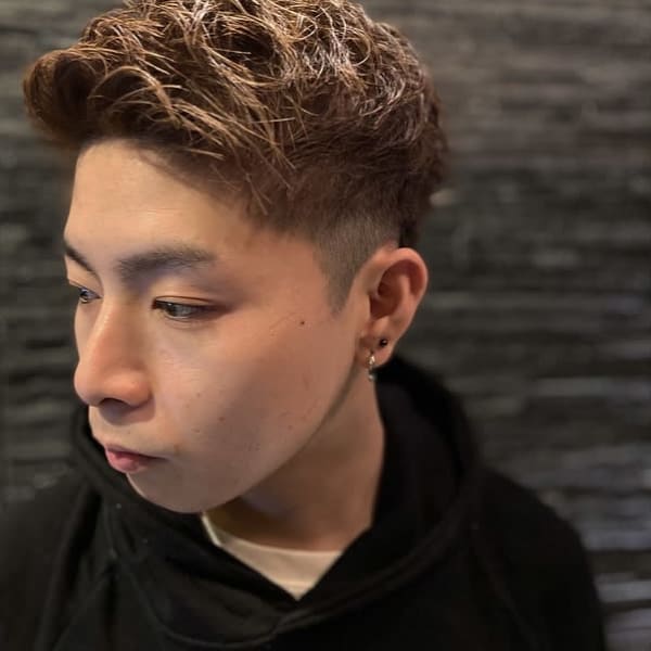 アップバングショート×カラー