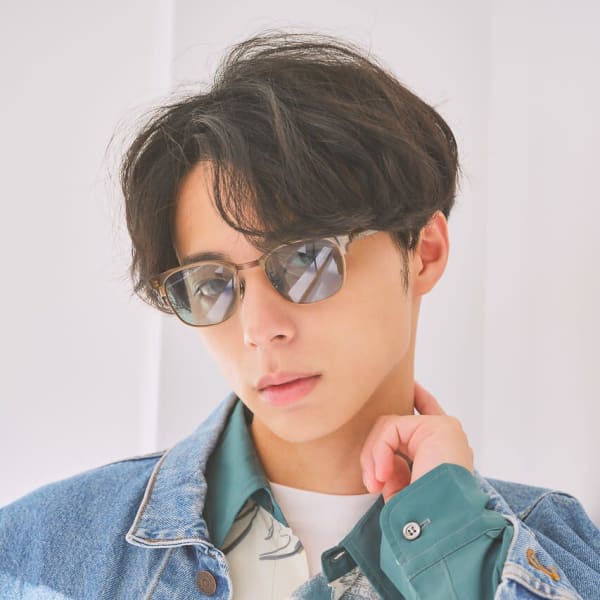 センターパート波巻きスパイラル