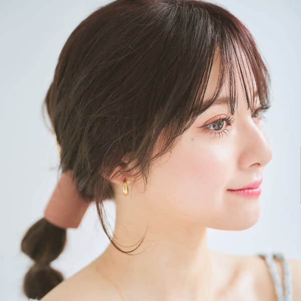 ローポニーテールアレンジおでかけヘア