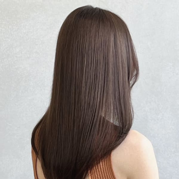 透明感カラーチョコレートブラウン＊ふんわりストレートヘア|mulah
