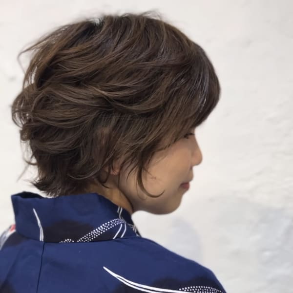 ショートならではの定番から個性派な浴衣ヘア