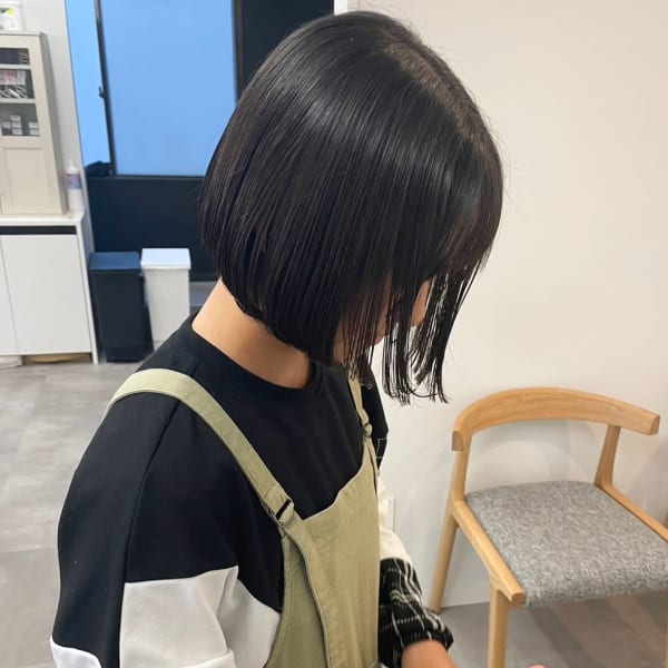 簡単スタイリングコンパクトボブ＊大人かわいい顎ラインボブ|mulah